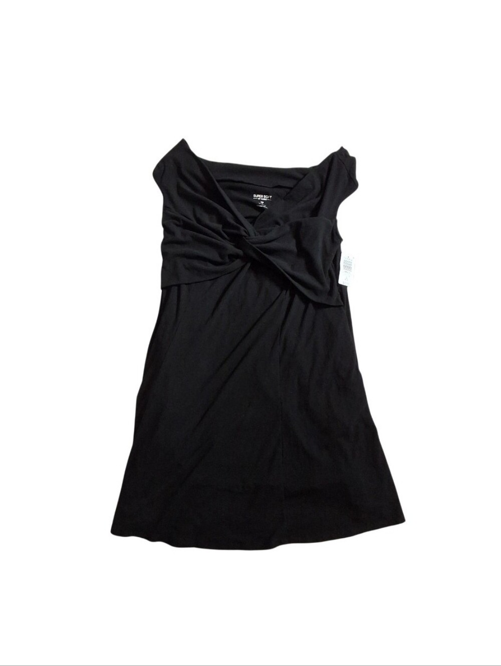 TORRID Size 2/2X Black Mini Ribbed Soft Off The Shoulder Dress Stretch
